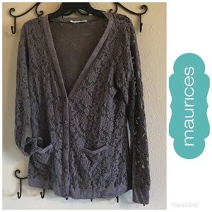Maurices lace cardigan